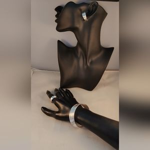 NWOT sterling silver ring bracelet and earring set